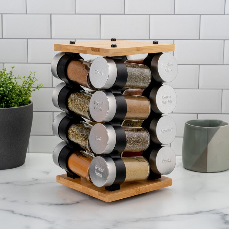 Olde thompson 20 jar embossed revolving spice discount rack